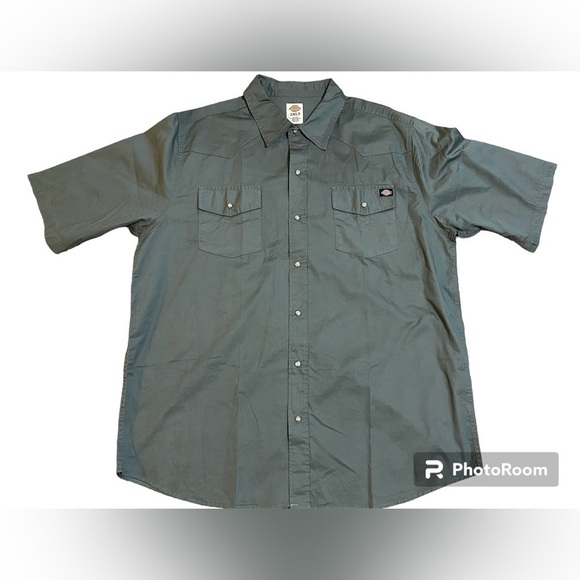 DICKIES Short Sleeve Button Up - Picture 1 of 12